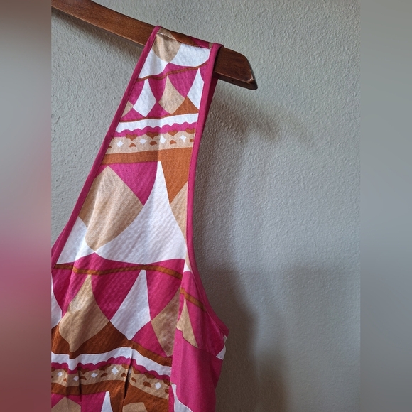 Diane Von Furstenberg Womens Sleeveless Silk Geometric Print Dress Size 8 - Picture 3 of 6